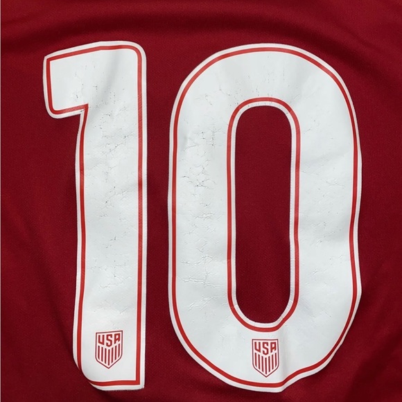 Nike Christian Pulisic Team USA USMNT #10 Jersey 2017 Red Third Large Authentic - Picture 4 of 4